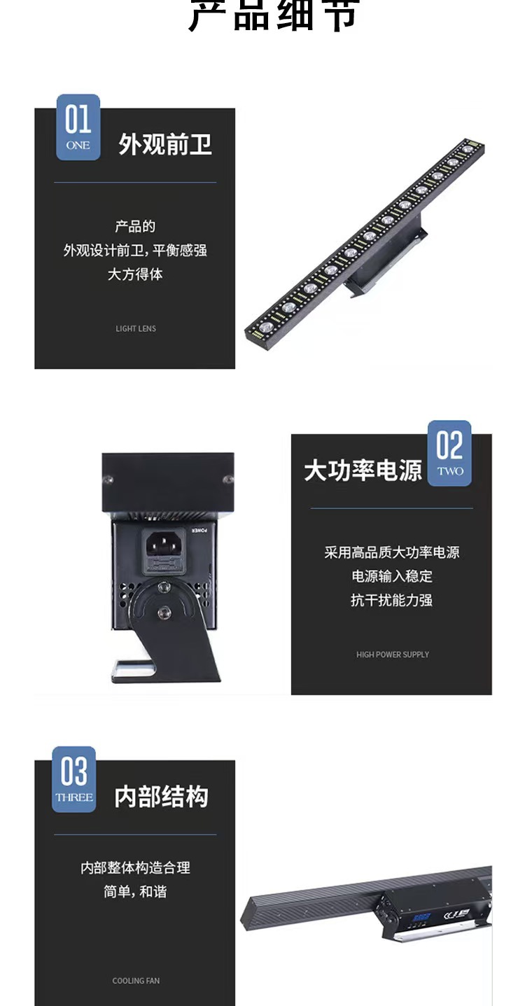 新款LED12颗三合一LED矩阵灯14颗酒吧演出染色灯跑马洗墙灯变色龙详情12