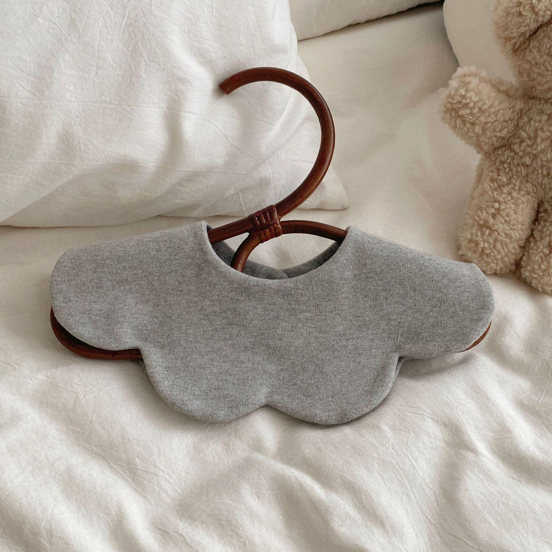 婴儿口水巾宝宝纯棉A类花瓣围兜纯色加厚双面口水巾秋冬1-3岁详情24