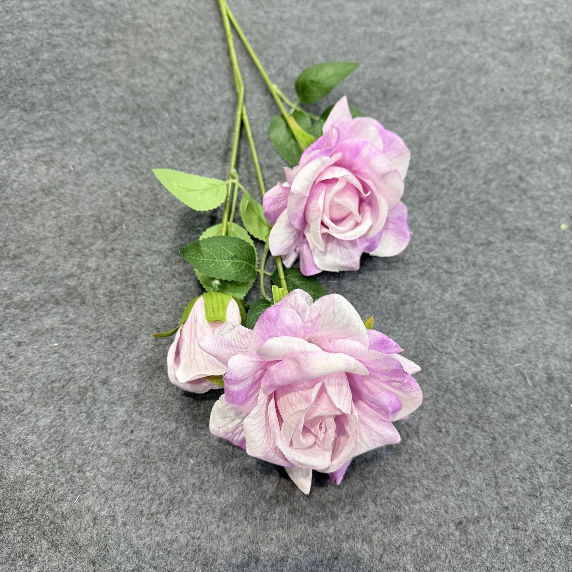 3头彩印亚纹大玫瑰花仿真花婚庆装饰插花玫瑰仿真花钻石玫假花详情16