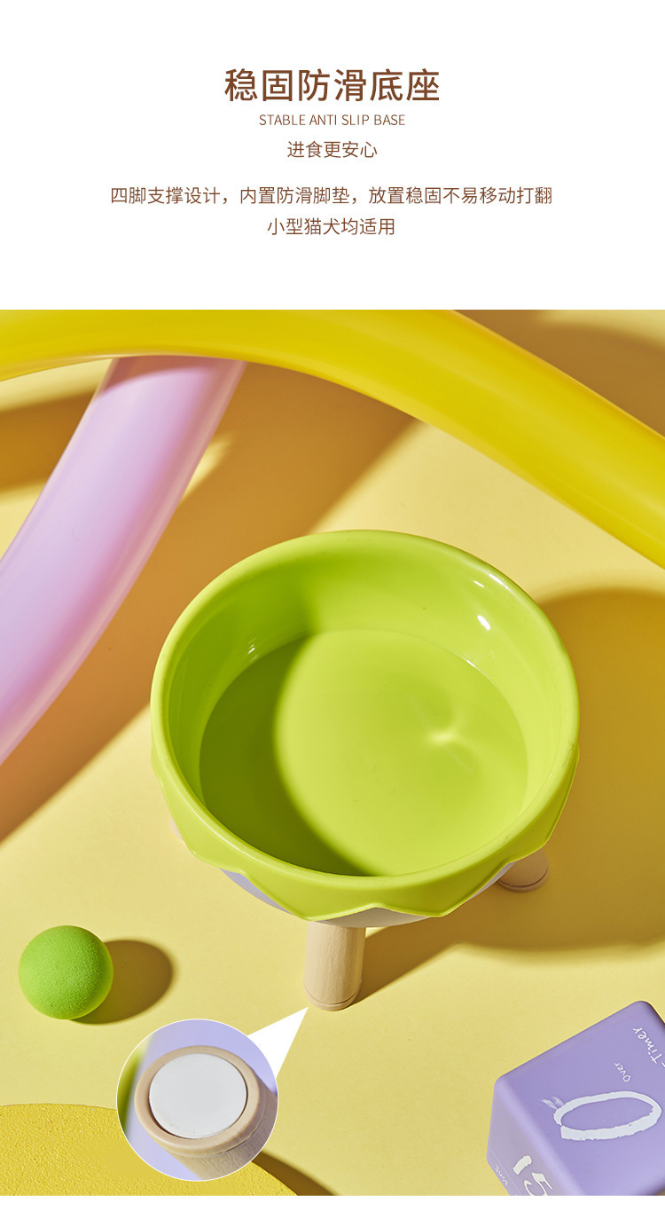 Pet bowl, high-legged cat bowl, dog bowl, cat food bowl, dog bowl, rice bowl, water bowl, cat single bowl, stainless steel bowl for protecting the cervical vertebrae pic 7