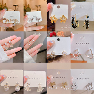 Sweet and cool style fashionable commuting large circle thin ear ring, niche design sense exaggerated earrings 925 silver needle plain ring earrings pic 61