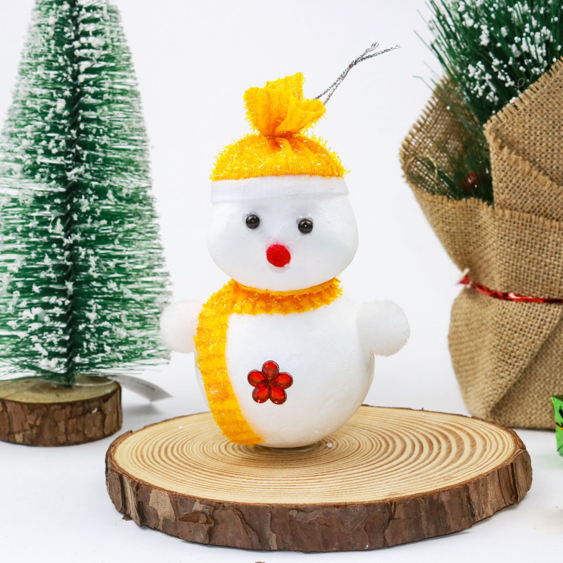 Christmas foam snowman three-dimensional decoration 12x9cm, single shopping mall hotel scene arrangement, Christmas decoration supplies, office culture, Christmas supplies pic 10