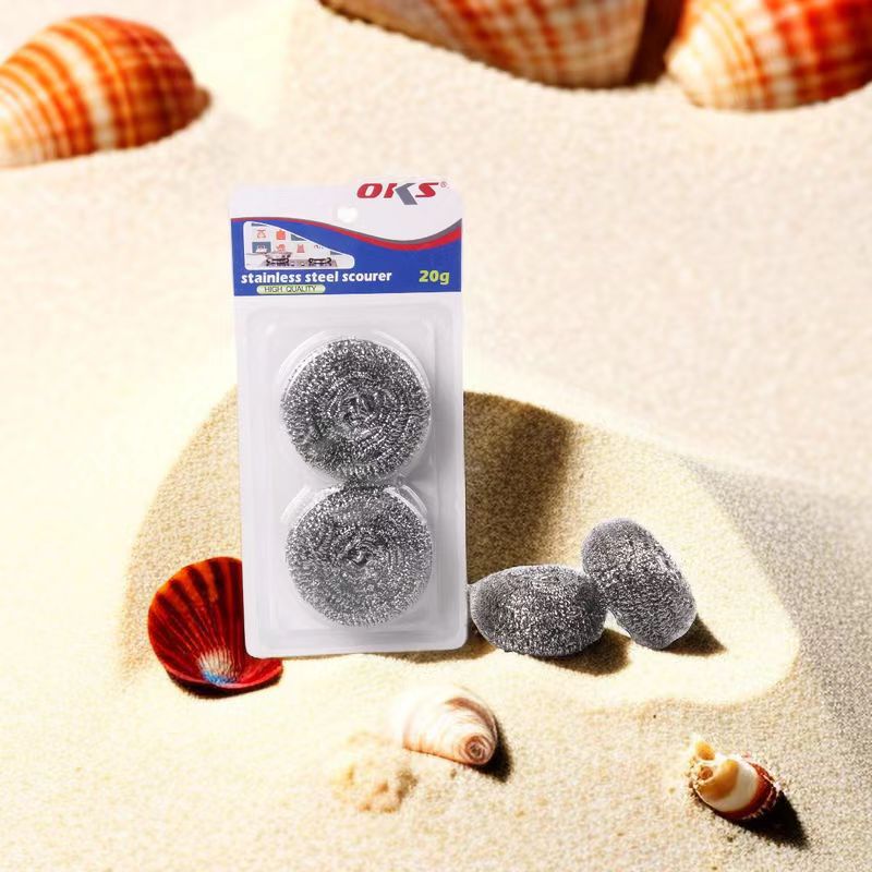 家用钢丝球不锈钢清洁球锅刷洗碗刷钢丝球厨房洗碗清洁球OKS详情6