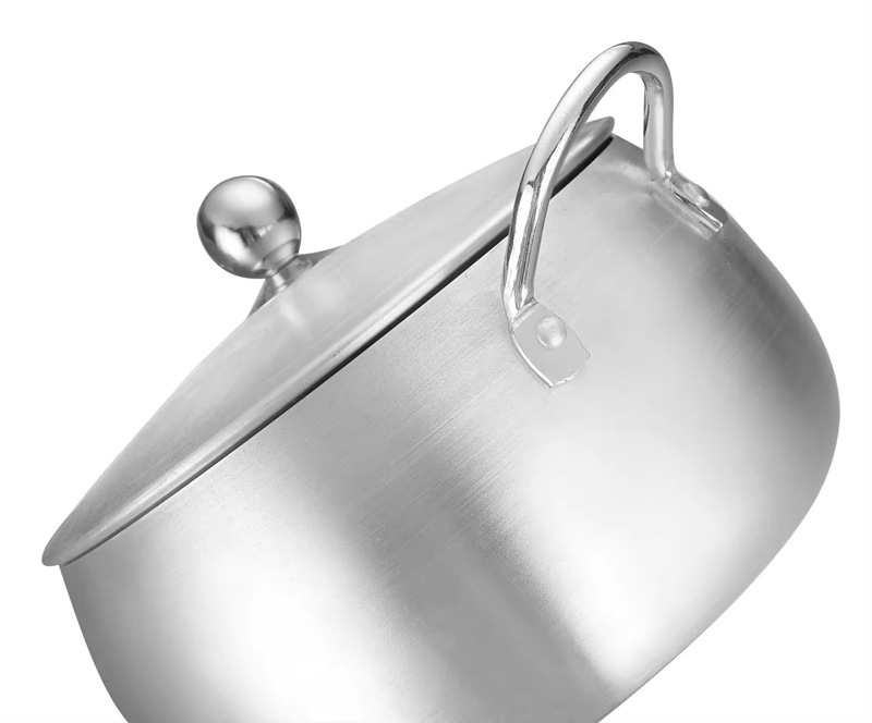 Aluminum pots Middle East and Africa Aluminum Lid Set Soup Pot Sanding pot 10-piece set 16/18/20/22/24 pic 6