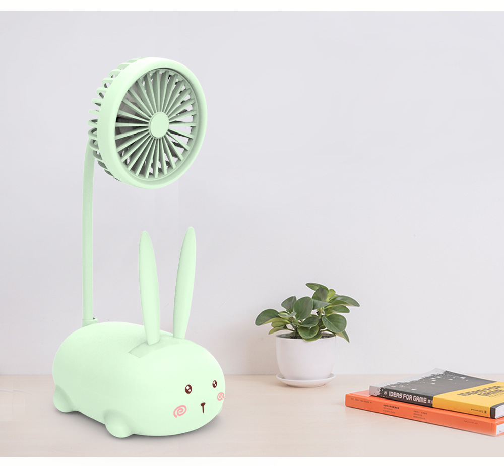 夏季小型卡通电风扇迷你学生宿舍床上台式家用多功能桌面小风扇D详情2