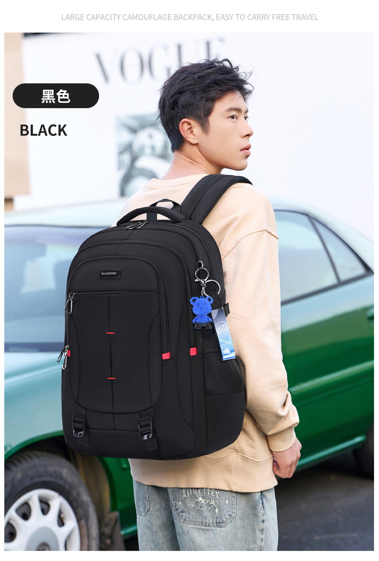2025 nuevo estudiante de secundaria mochila de escuela para niños junior junior junior junior junior junior mochila de gran capacidad para hombres reducción de carga protección de arnes para hombres pic 6