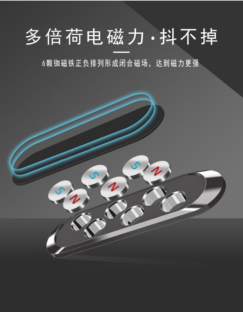 A creative magnetic air outlet for a car phone stand with magnets, a car metal magnet car stand manufacturer pic 6