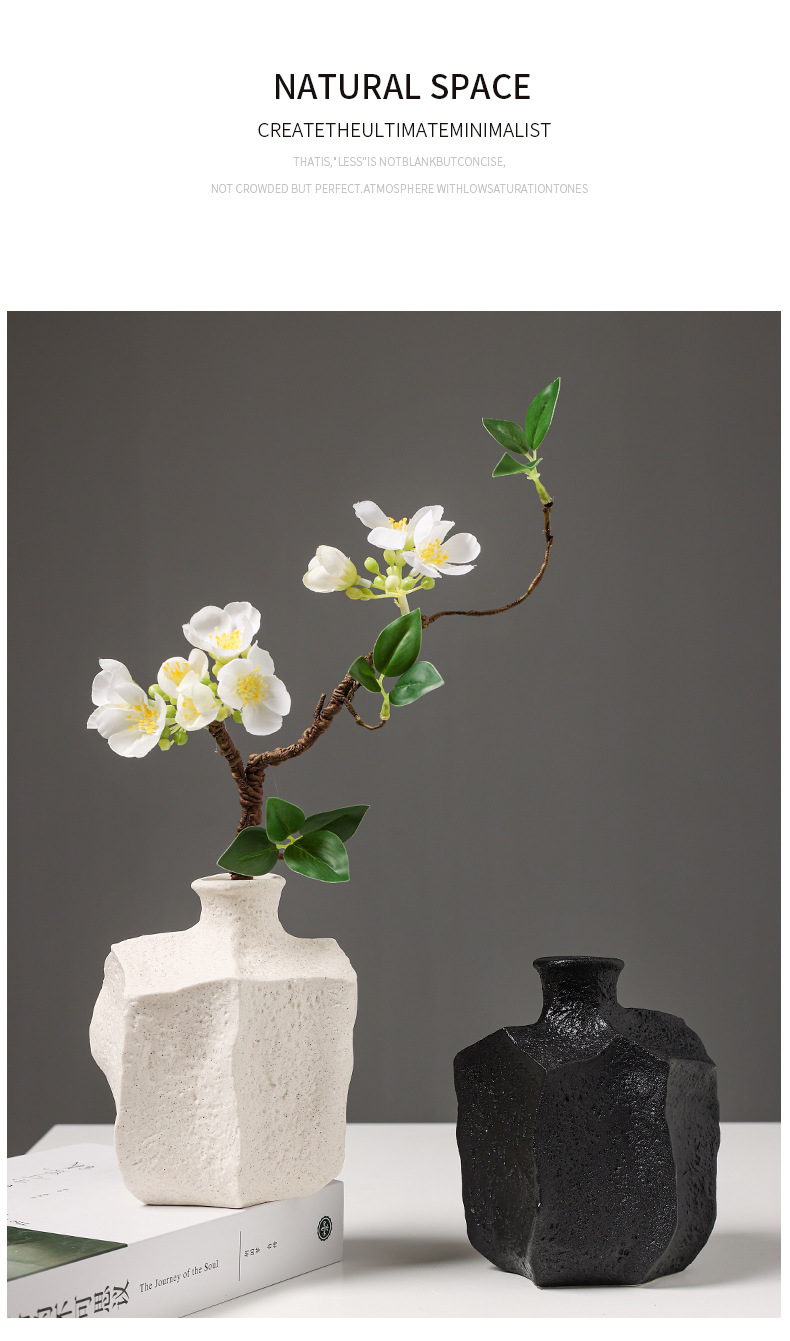 2026复古陶瓷花瓶摆件高级感北欧现代家居客厅餐桌装饰干花插花器详情3