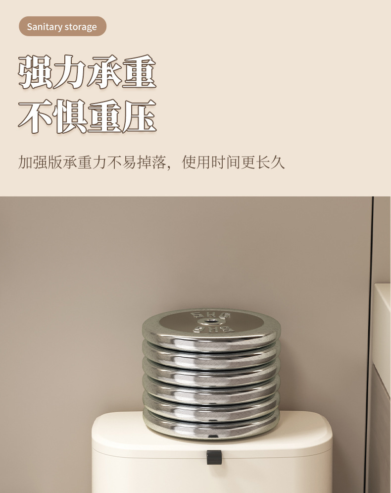 Wall-mounted trash can, kitchen, household, high appearance level, toilet gap, large with lid, hanging square wastebasket, flip lid pic 7