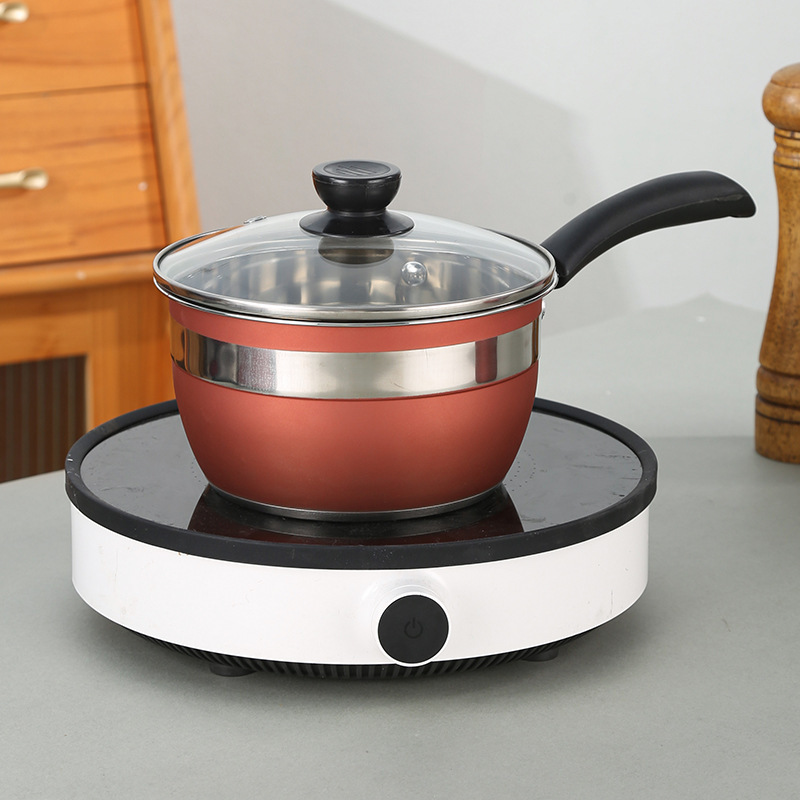 跨境爆款不锈钢12件套锅 外贸供应复底汤锅奶锅煎盘组合锅具套装详情5