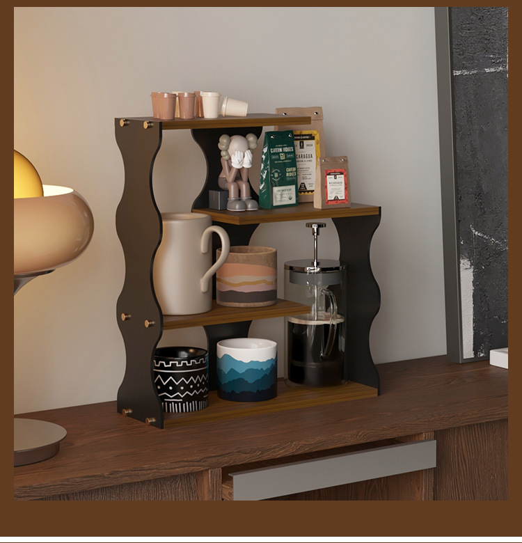 Cup rack, mug storage rack, coffee bar counter rack, office desk storage and organization rack pic 6