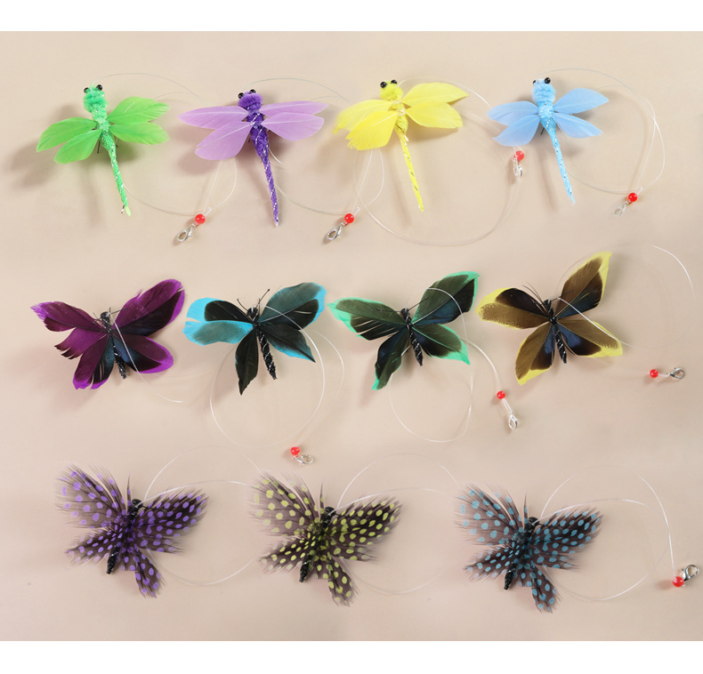 亚马逊新款仿真昆虫逗猫棒替换头猫咪解闷自嗨玩具逼真昆虫替换头详情11