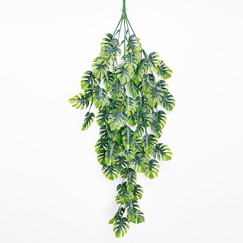 仿真龟背叶壁挂藤条绿植吊兰藤蔓家居装饰人造绿叶宠物园艺盆栽详情9