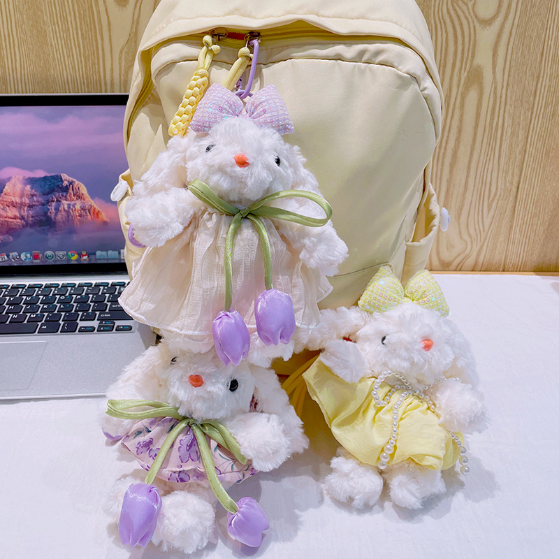 Wholesale of new flip-flop rabbit bag pendants, cartoon plush cute dolls, keychains, pendants and small gifts pic 17