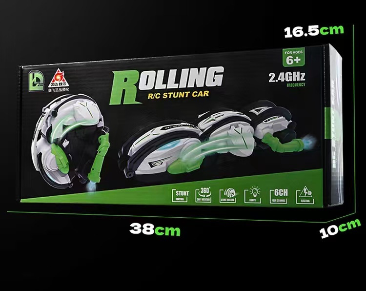 2.4G高速变形翻滚车六轮灯光控制锁轮男孩360度翻滚遥控车玩具详情7