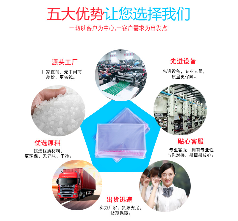 Wholesale of opp bags, transparent packaging self-adhesive bags, clothing plastic packaging bags, self-adhesive sealing pe self-adhesive bags in stock pic 3