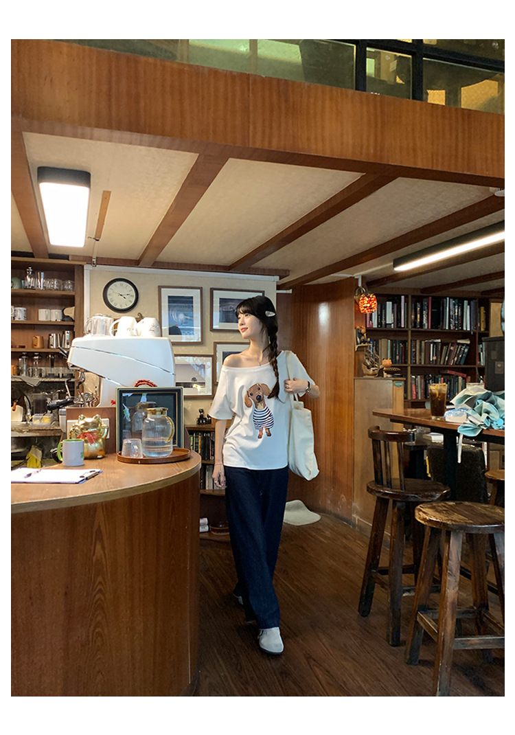 陆小团团复古花边直筒薄牛仔裤2025夏季新款显瘦阔腿小个子裤子女详情64