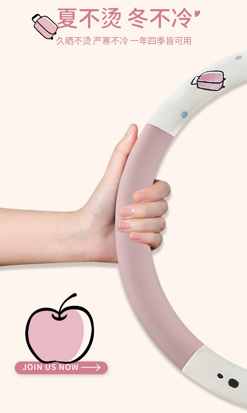 跨境专供新款出入平安车把套防滑纳帕皮卡通装饰汽车方向盘套详情7