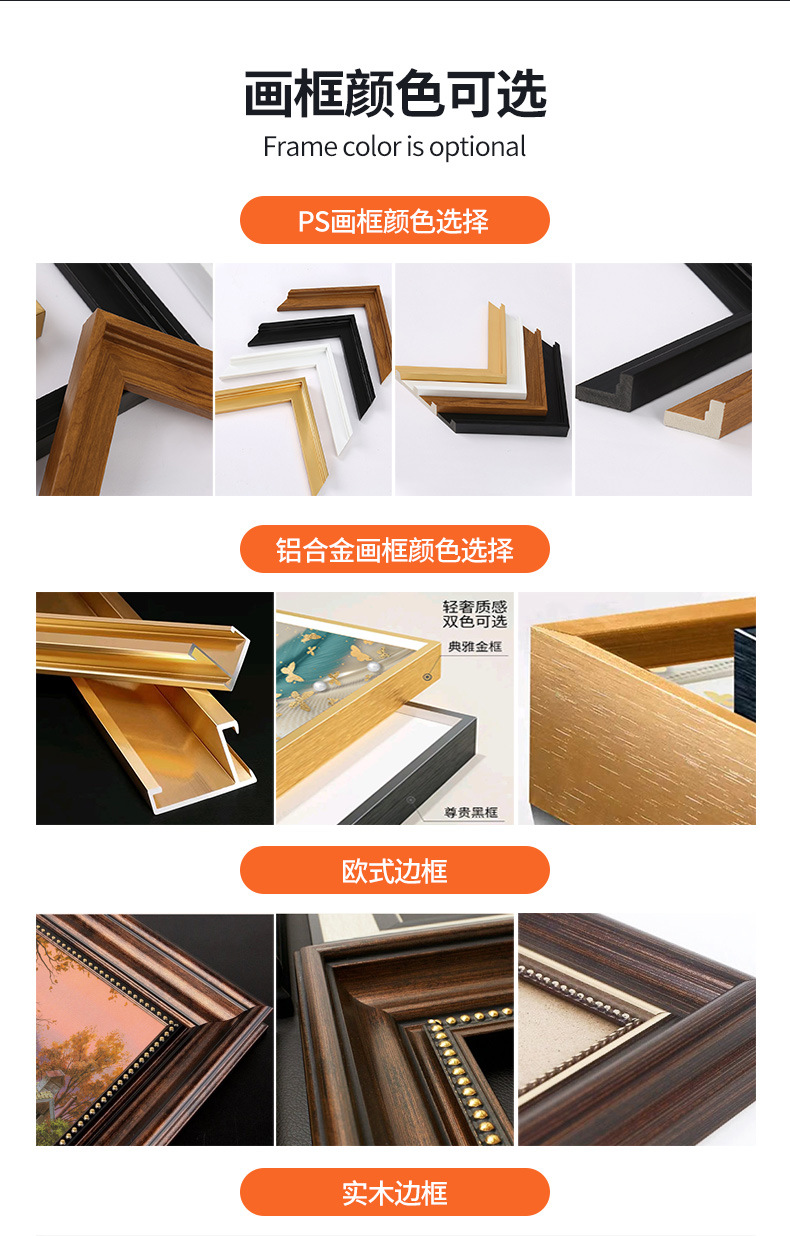 现代轻奢装饰画定制尺寸来图定做酒店公寓工程挂画晶瓷油画肌理画详情7