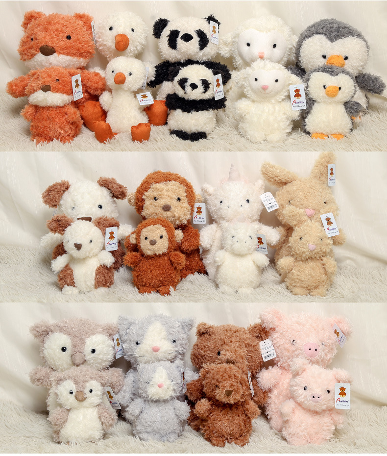 Wholesale of cross-border short-legged animal dolls, plush toys, birthday gifts, girls pressing on the bed and throwing cloth dolls pic 2