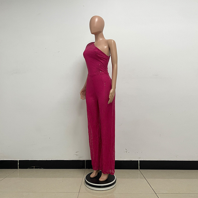 新中式无袖连体衣独立站夏季单肩亮片连体裤女批发详情102