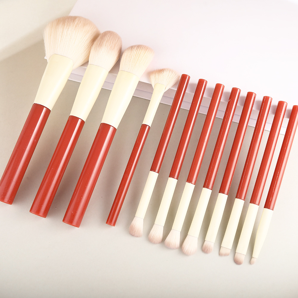 Holiday Series 12-piece makeup brush set: Eyeshadow, Concealer, Contouring, Blush, powder brush, super soft beauty tools pic 4