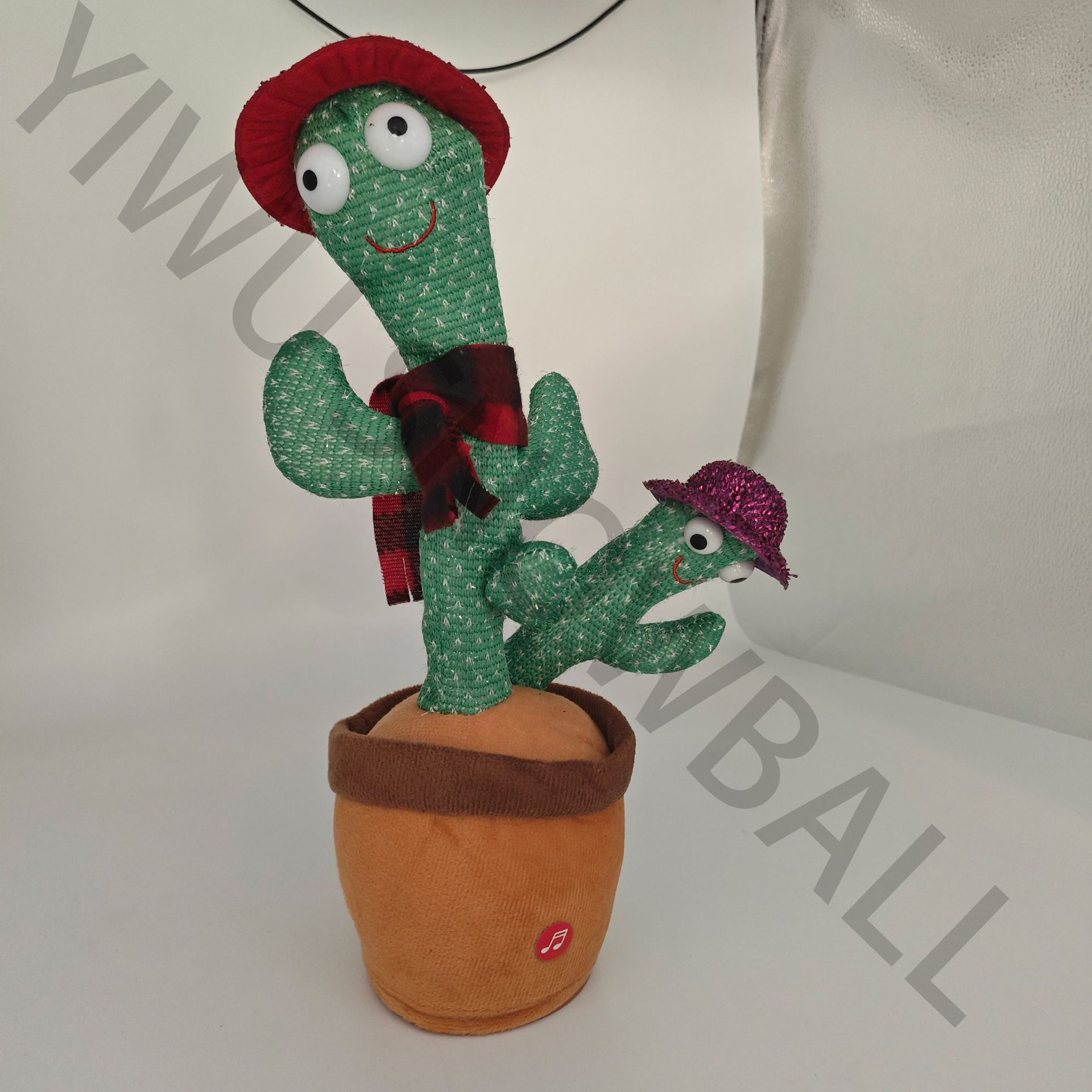 2025创意搞怪电动跳舞母子双头仙人掌抖音同款网红会唱歌的仙人掌详情6