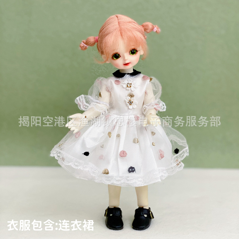 6分bjd娃娃换装衣服洛丽塔套装30厘米洋娃娃裙子连衣裙制服女仆装详情8