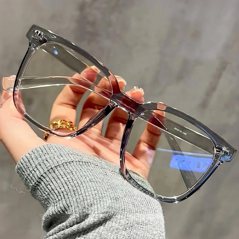 New cross-border eyeglass frame for women, Japanese and Korean version, plain face with rice nails, flat light glasses for men, retro and artistic eyeglass frame that makes the face look smaller pic 6