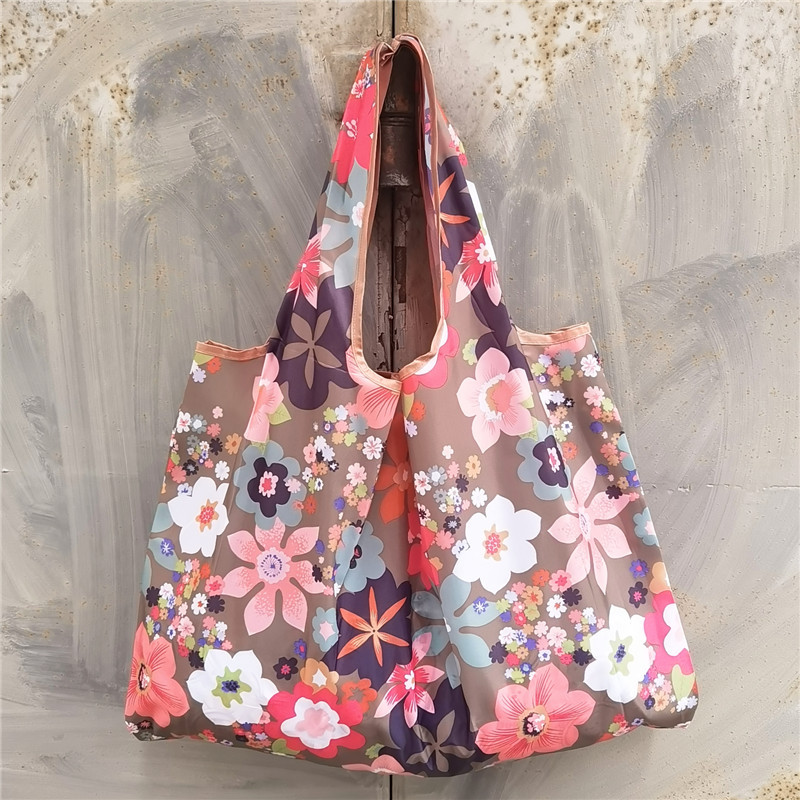 超大号卡通日本折叠环保购物袋防水尼龙买菜包收纳包米奇头手提袋详情18