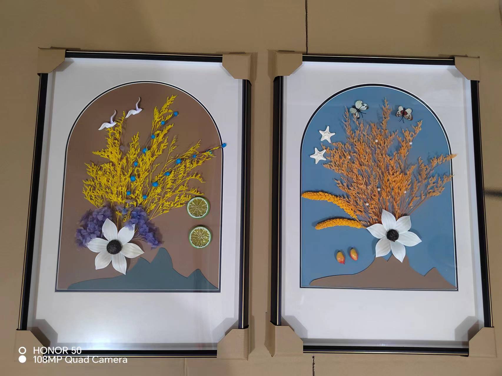 永生干花草新款装现代装饰画客厅餐厅卧室公寓宾馆壁饰 尺寸50*70详情5