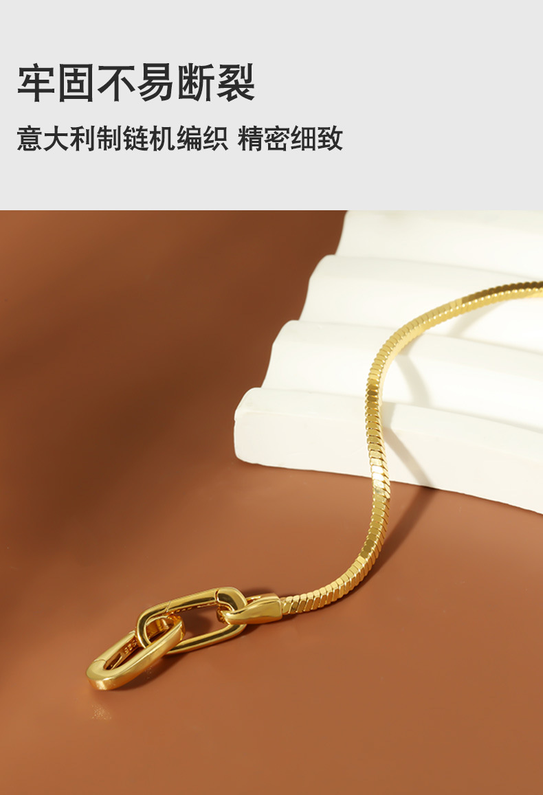 925纯银轻奢高级感手链女生小众蛇骨链万能扣首饰时尚ins手饰批发详情7