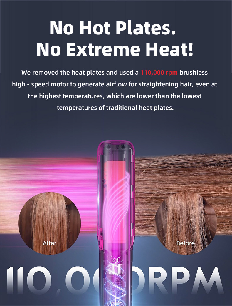 shanilak custom high-speed hair dryer two-in-one negative ion hot air, cold air, straight hair clipper blow pic 5