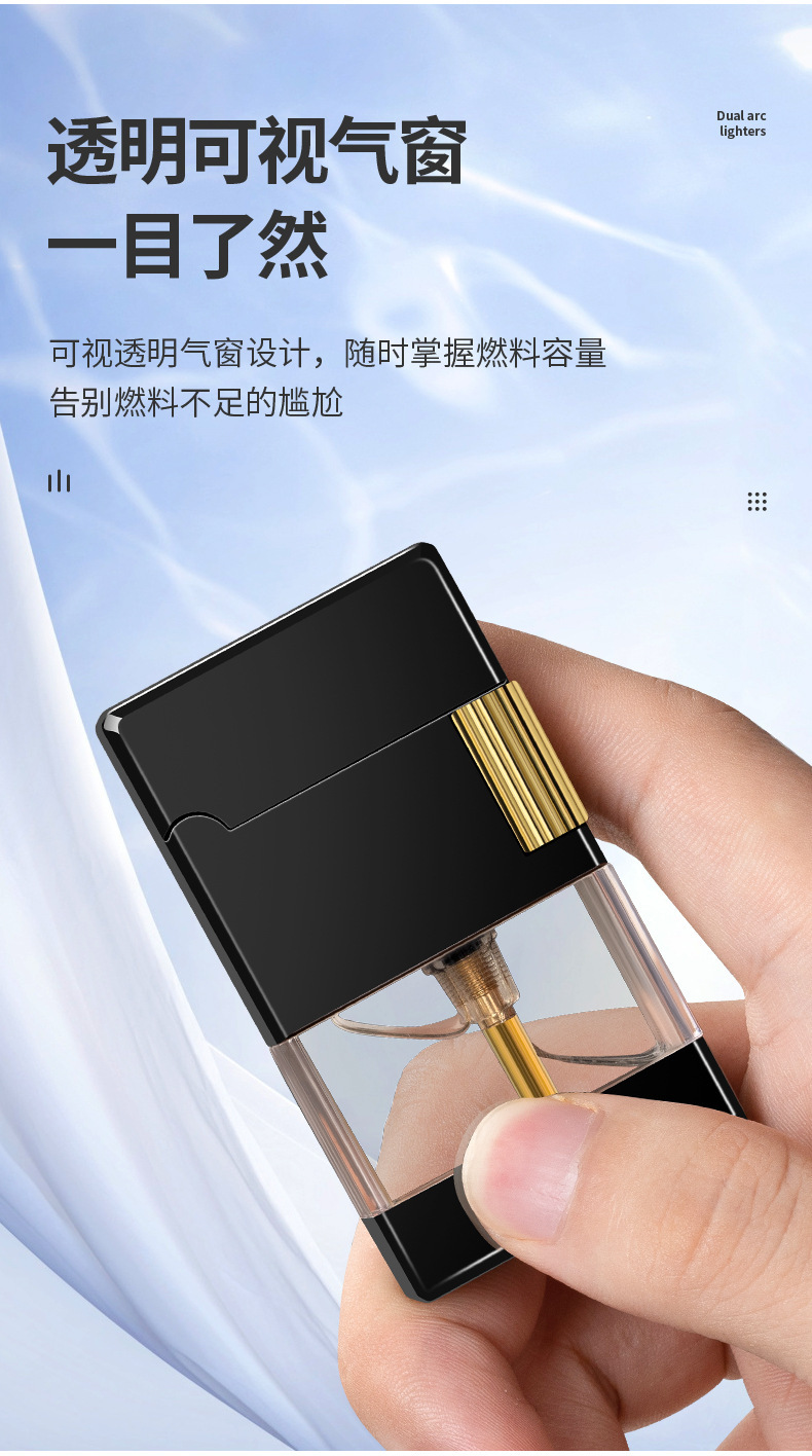 Double-flame transparent gas chamber direct-flush open flame conversion metal lighters can be delivered on AliExpress, popular lighters in Europe and America pic 8