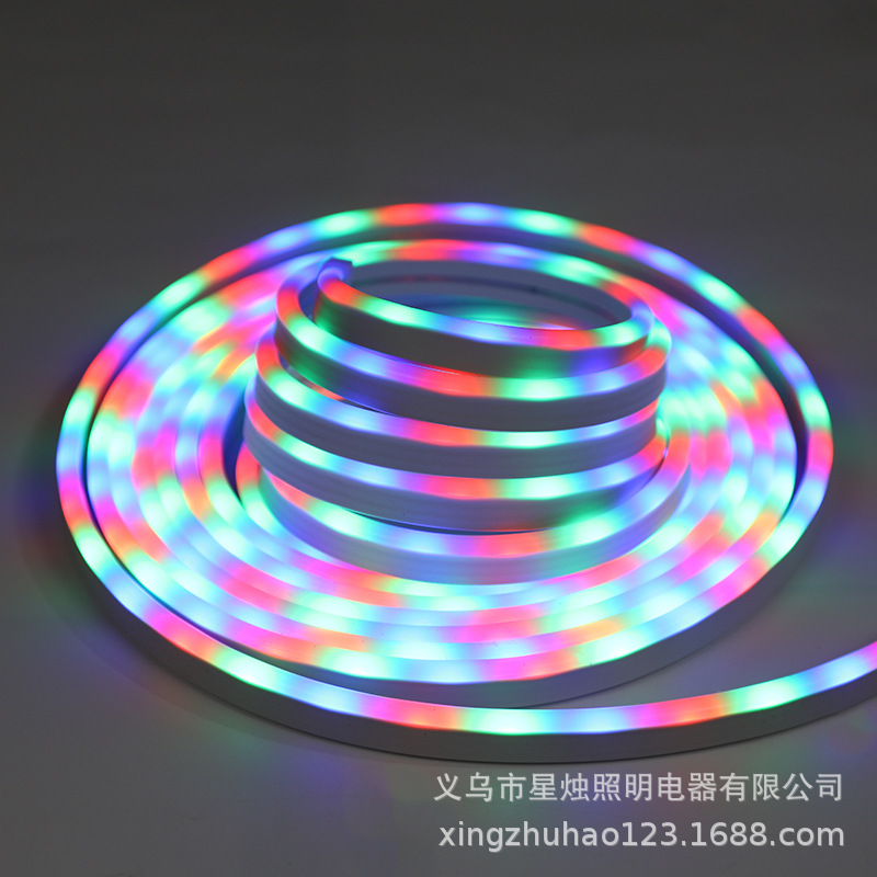 Iridescent neon light strip Silicone rgb12V low-voltage outdoor atmosphere waterproof flexible silicone light strip set led pic 15
