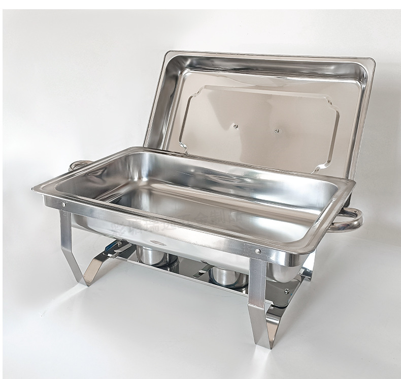 410 stainless steel rectangular thickened household buffet stove, tableware, hotel insulated stove manufacturer wholesale and customization pic 13
