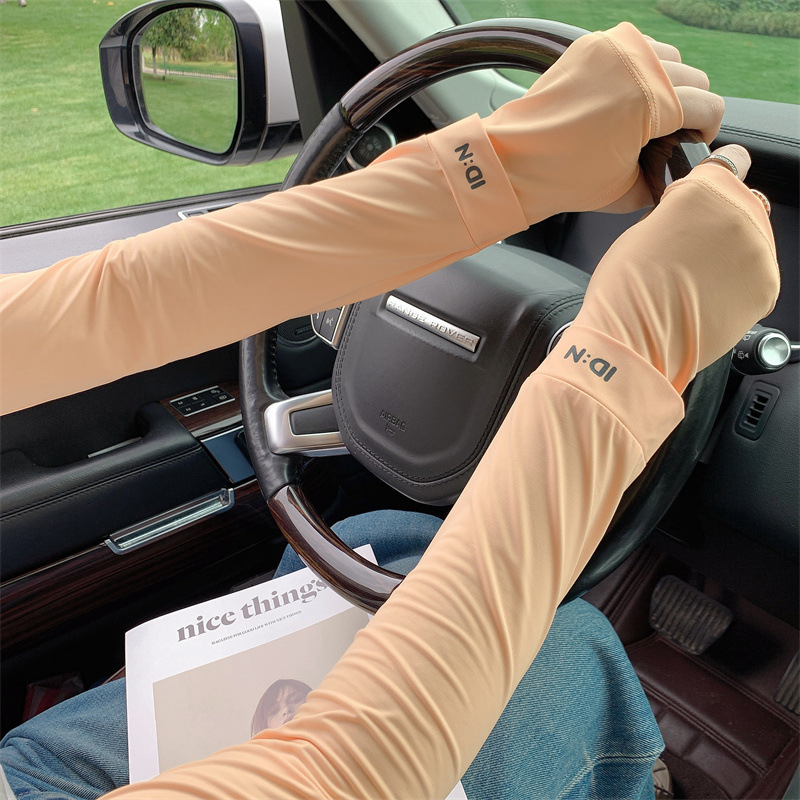 Summer ice silk sun protection ice sleeves, UV protection, high appearance level, student female outdoor cycling and driving trendy ice silk sleeves pic 7