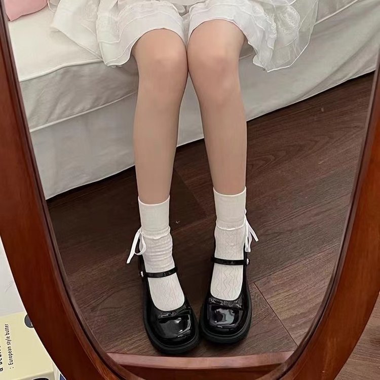 圆头百搭单鞋日系jk学院风配裙子秋季新款高跟小皮鞋女玛丽珍女鞋详情8