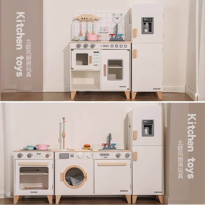 儿童仿真过家家厨房做饭男女孩玩具套装木制厨房宝宝仿真煮饭厨具详情6