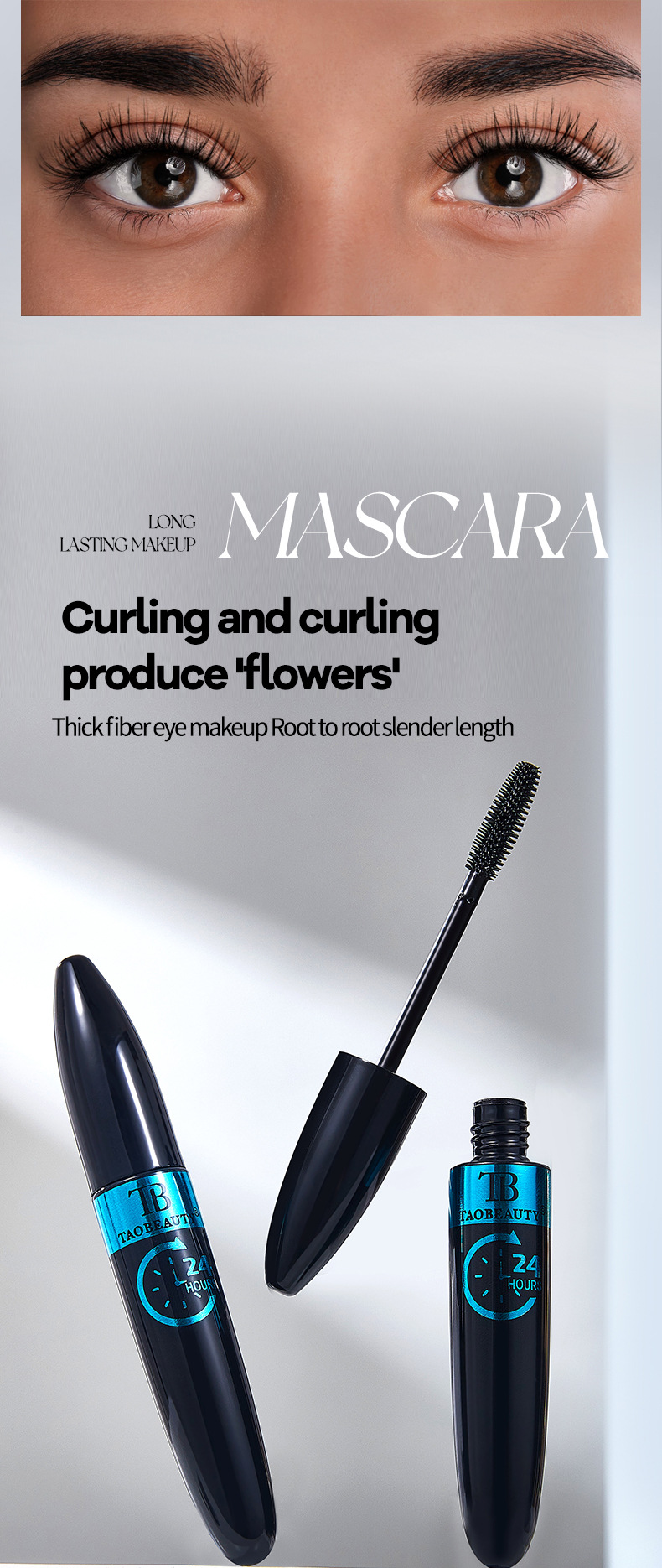 Cross-border exclusive supply of TAO BEAUTY mascara. Long, curly, waterproof, sweat-proof and non-smudge mascara wholesale pic 9
