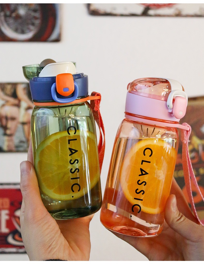 高颜值塑料水杯日本随行杯塑料茶漏水杯ins风简约随手杯详情16