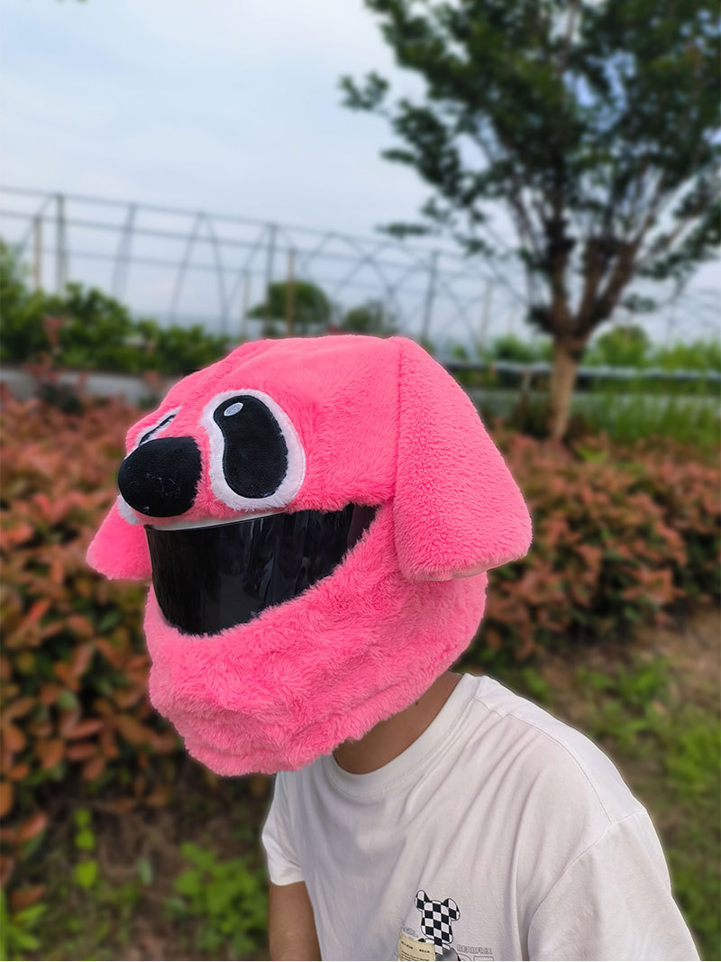 The helmet protection headgear, the Teddy cartoon male and female motorcycle, the anti-scratch puppy, the lift-off helmet, and the plush animal are so cute pic 11
