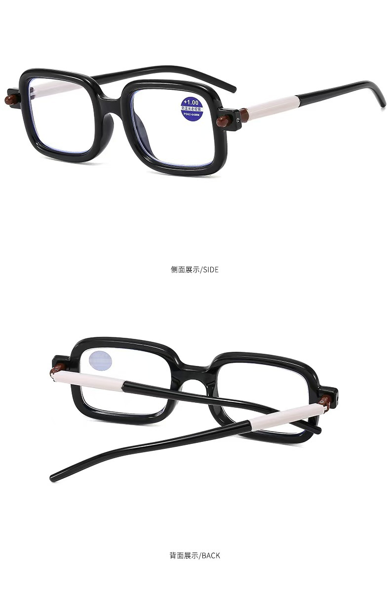 New fashionable business square anti-blue light reading glasses, versatile plain light glasses, dual-purpose for both near and far vision, eye-protecting presbyopia glasses pic 13
