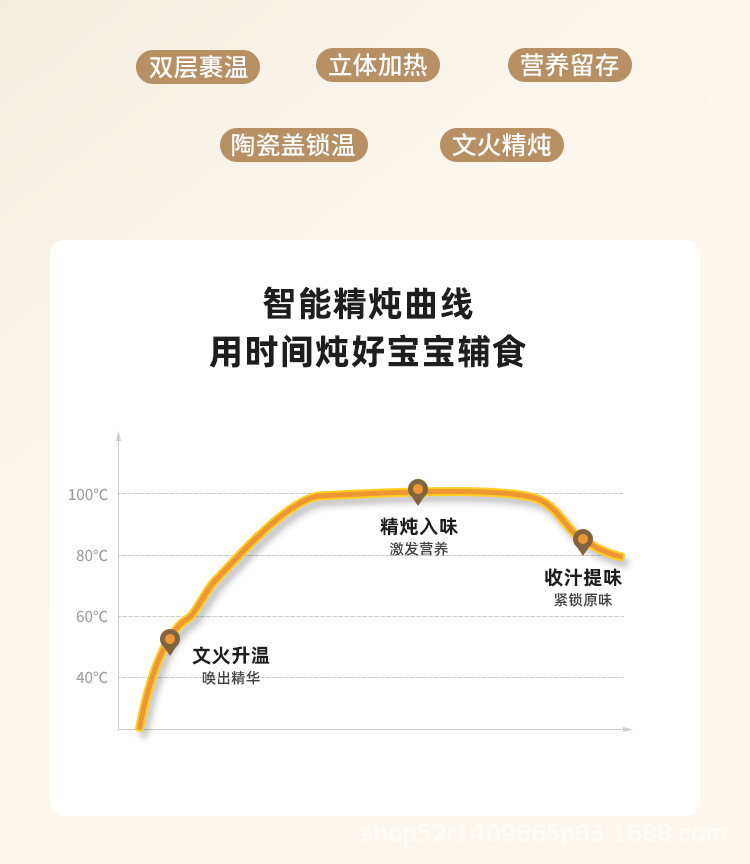 厂家直供多功能电炖锅家用紫砂煮粥煲汤砂锅辅食陶瓷燕窝炖盅批发详情9