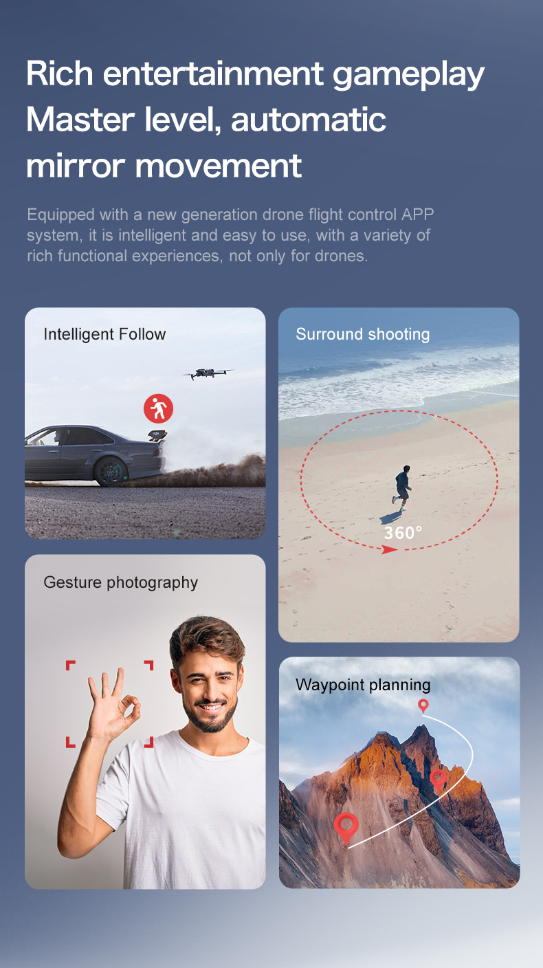 跨境外贸无人机四轴飞行器遥控玩具飞机OEMODM定制遥控器屏幕GPS详情37