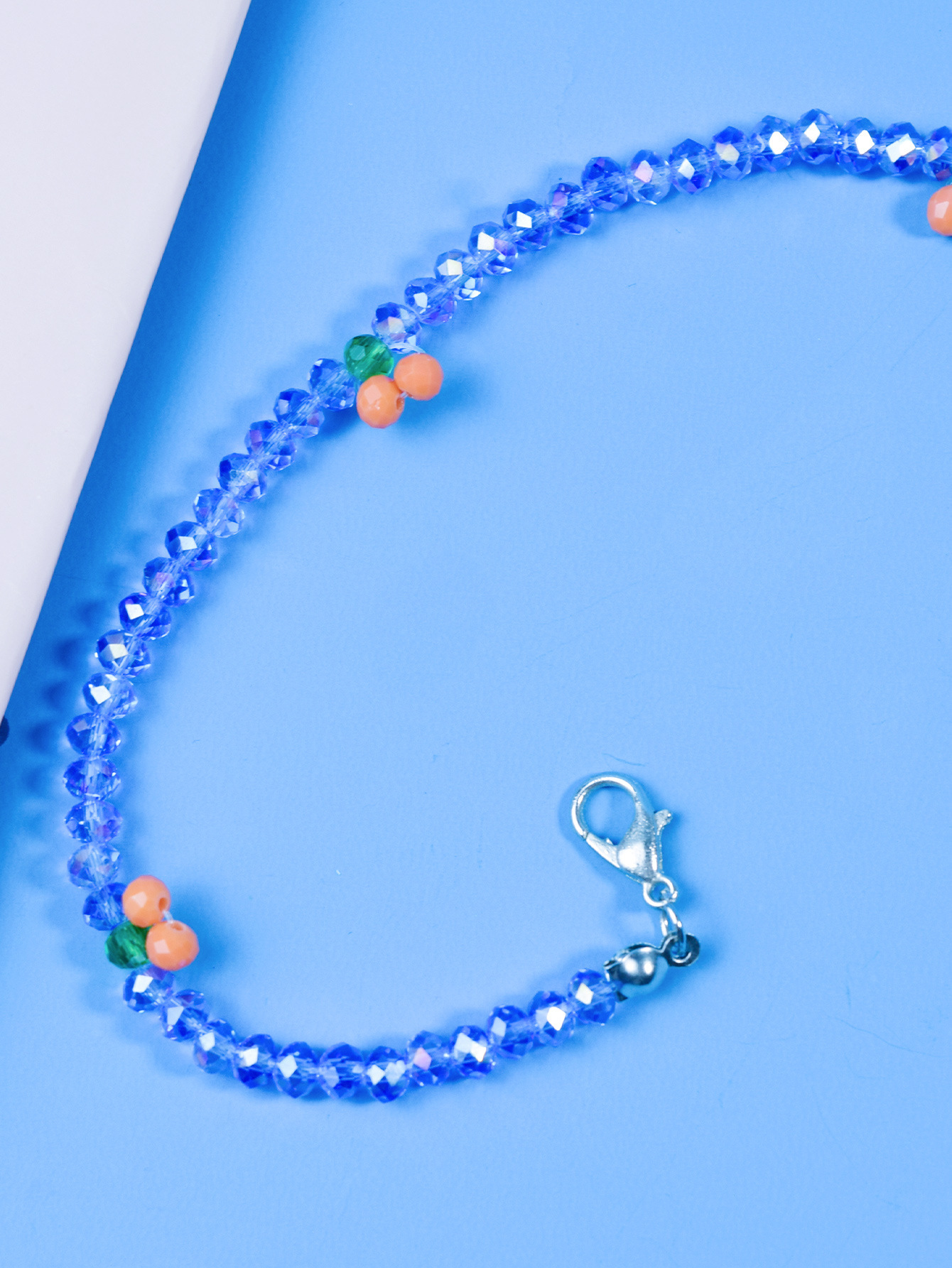 Wholesale of 2022 new style simple and fashionable eyeglass chain accessories, crystal rice bead necklaces pic 6