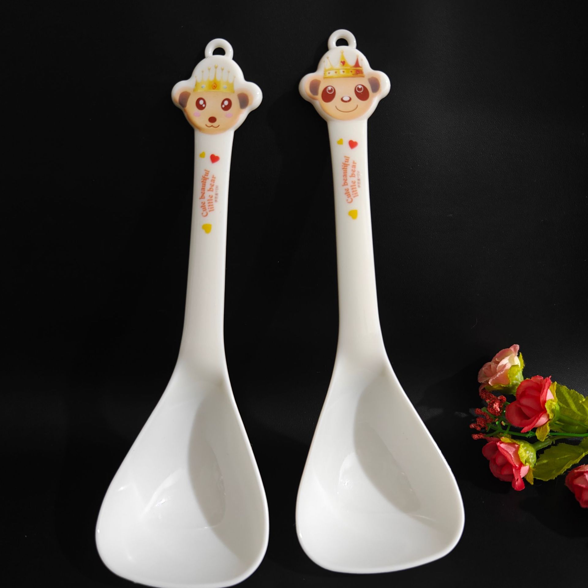 【 Zone 3-9 】0620 soup spoon 2/ pack 144/ box 576/ case 0620 soup spoon Cartoon Bear pattern soup spoon, household cute milk soup spoon, hanging soup spoon 2 yuan wholesale pic 5