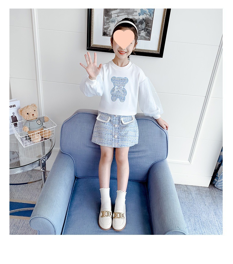 女童秋季气质短裙秋装中大童休闲韩版秋季新款小香风卫衣两件套潮详情22