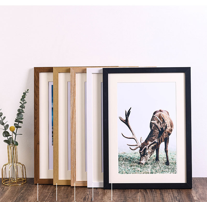 简约相框装裱画框挂墙A3寸16摆台a4寸4开8K拼图框创意照片墙木质详情13