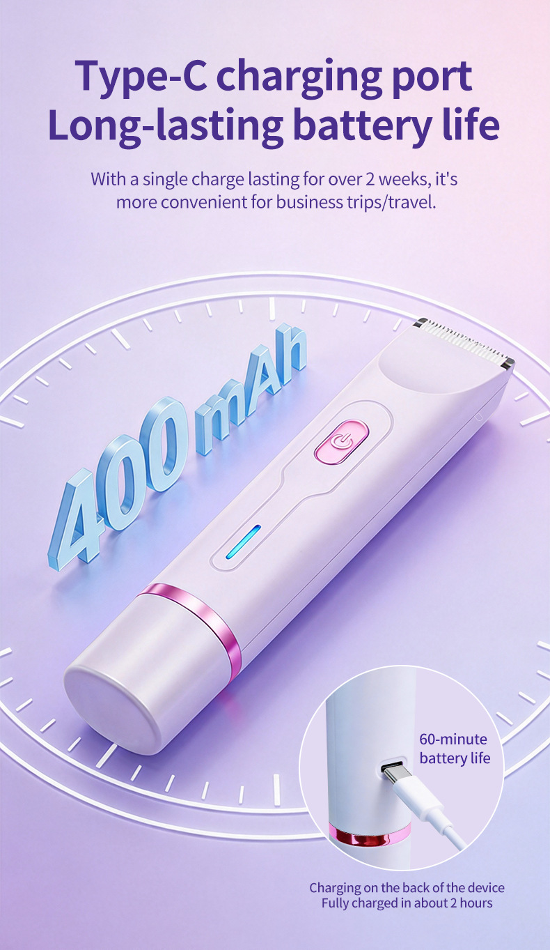 跨境新款电动剃毛器通用女士电动剃全身私密修剪器防水双头脱毛器详情10